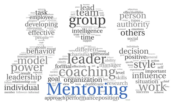 Concept de mentorat dans word tag cloud — Photo