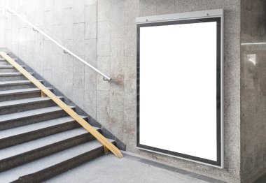 Blank billboard or poster in hall clipart