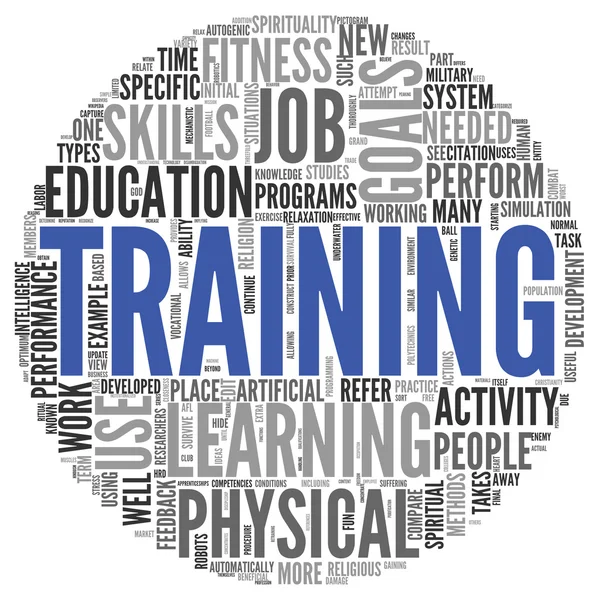 Training and education related words concept — Stock Photo, Image