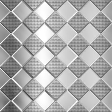 metal gümüş checked desen
