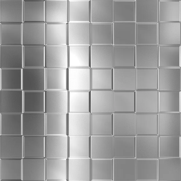 Metal silver checked pattern — Stock Photo, Image
