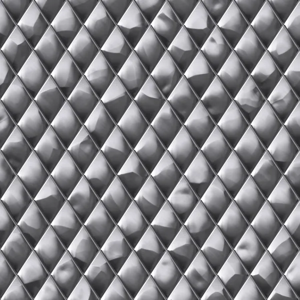 Metal silver checked pattern — Stock Photo, Image