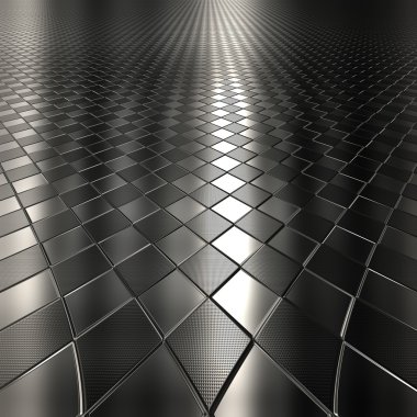 metal gümüş checked desen