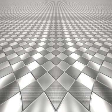 metal gümüş checked desen