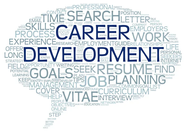 Career development in word tag cloud — Stock Photo, Image