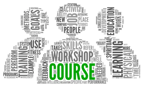 Concepto de palabras relacionadas con cursos y formación — Foto de Stock