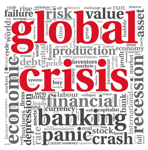 Conceito de crise global no branco — Fotografia de Stock