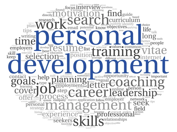 Desarrollo personal en tag cloud — Foto de Stock