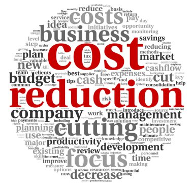Costs reduction concept clipart