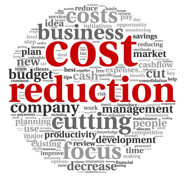 Kosten reductie concept — Stockfoto