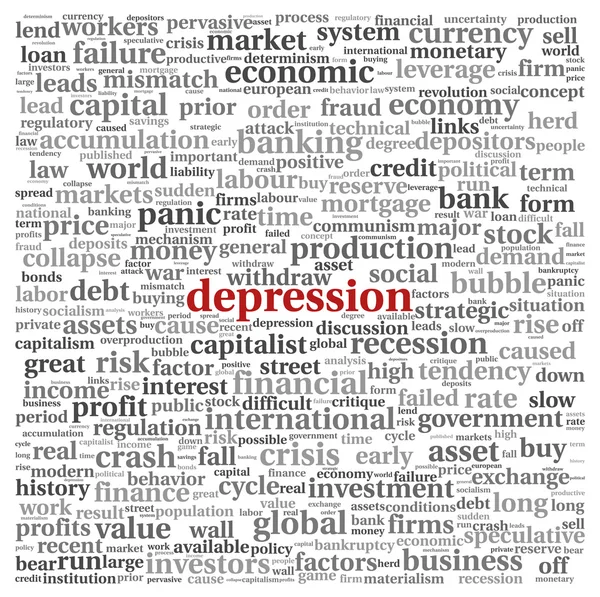 Deprese koncepce na bílém pozadí — Stock fotografie
