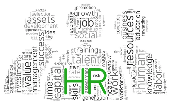 Concept de ressources humaines dans tag cloud — Photo