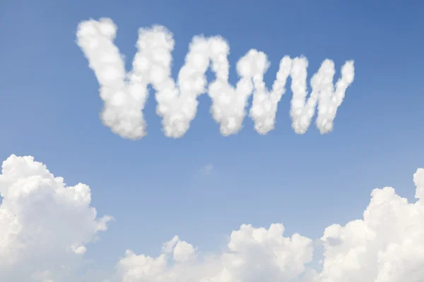 WWW concepto de texto en nubes —  Fotos de Stock