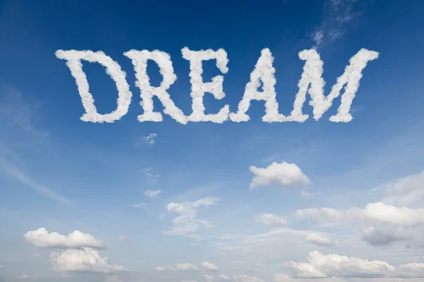 Dream concept text in clouds — Stock Photo, Image