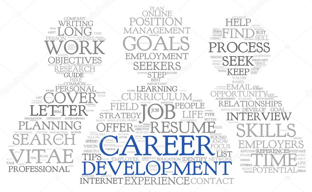 Career development in word tag cloud