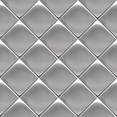 Metal silver checked pattern