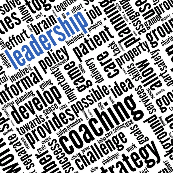 Concepto de liderazgo en la nube de etiquetas de palabras — Foto de Stock