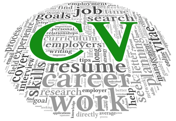 Concetto di curriculum vitae CV — Foto Stock