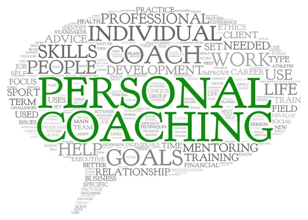 Concepto de coaching personal palabras relacionadas — Foto de Stock