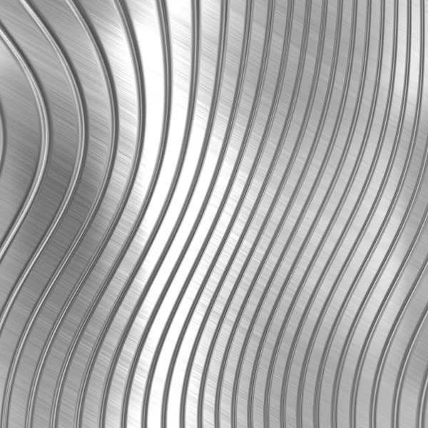 Metal background of silver striped pattern — Stock Photo, Image