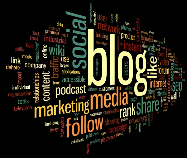 Concepto de blog en nube de etiquetas de palabra — Foto de Stock