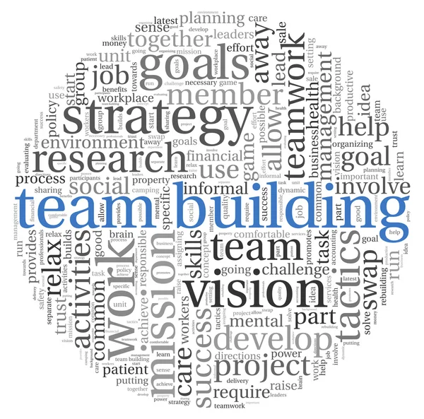 Team building concept in word tag cloud — Stock Photo, Image