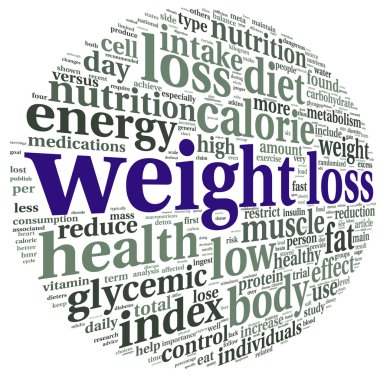 Weight loss concept in tag cloudcloud clipart