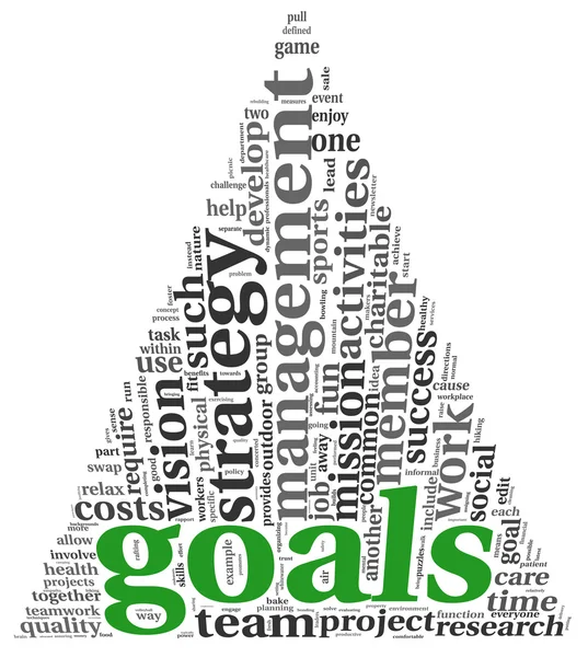 Goals concept in word tag cloud — Stock Photo, Image