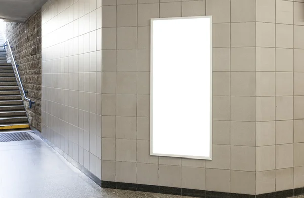 Blank billboard or poster in hall — Stock Photo, Image