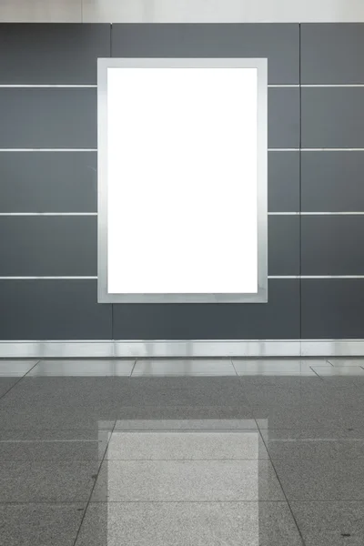 Blank billboard or poster in hall Stock Image