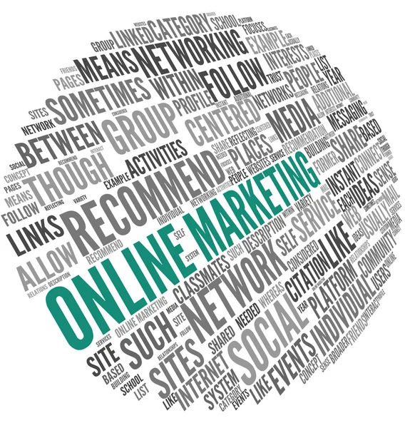 Concetto di marketing online nel word tag cloud — Foto Stock