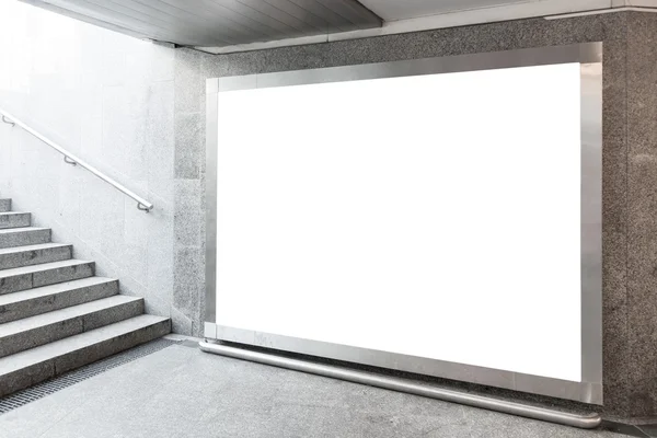 Blank billboard in  hall — Stock Photo, Image