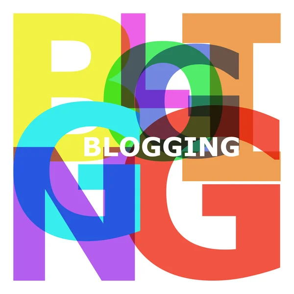 Blogging - soyut renkli harfler — Stok fotoğraf