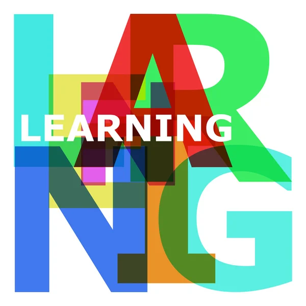 Learning - abstract color letters — Stock Photo, Image