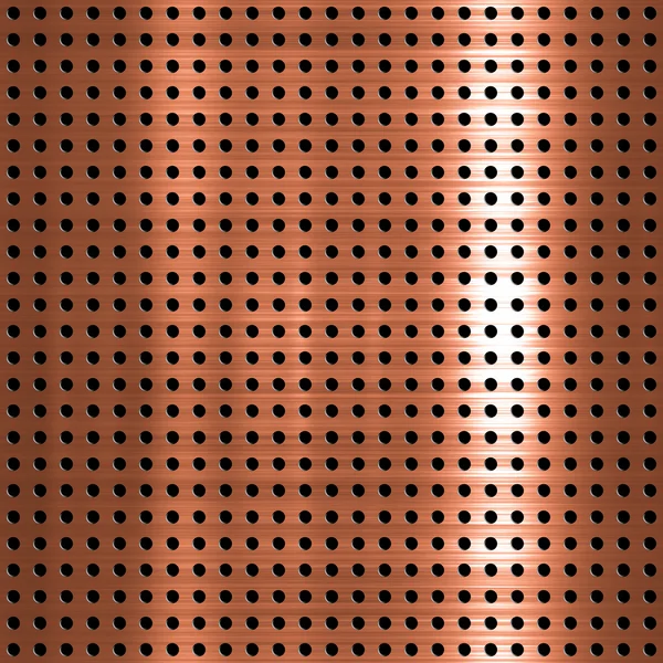Brushed copper metallic plate — Stock Photo, Image