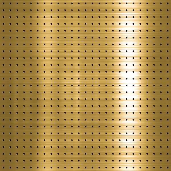 Brushed gold metallic plate — Stock Photo, Image