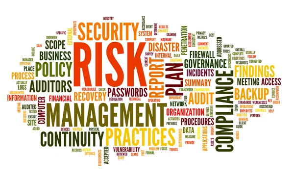 Risk and compliance in word tag cloud — Stock Photo, Image