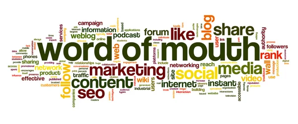 Word of mouth in word tag cloud — Stock Photo, Image