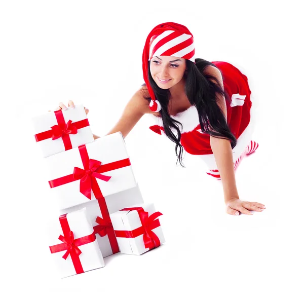 Woman dressed as Santa Royalty Free Stock Images