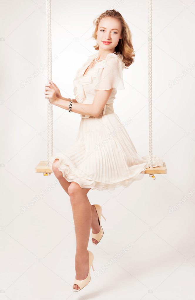 Woman on a swing