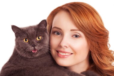 kedi kadınla