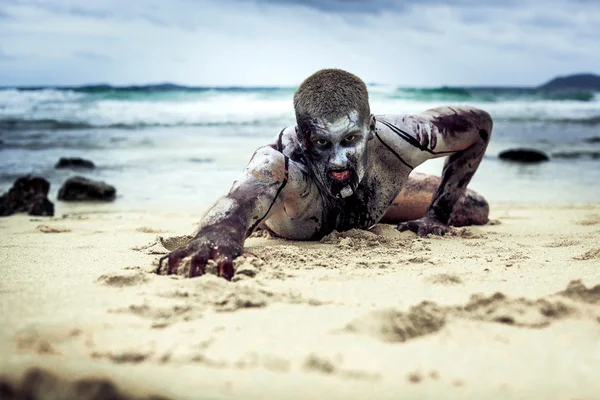 Zombie on the beach — Stock Photo, Image
