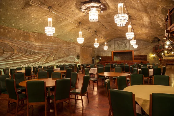 The Chamber Concert Hall in Warsaw 125 m below ground in the Wieliczka, Poland — Stock Photo, Image