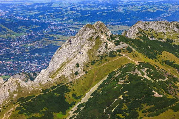 Giewont con una croce — Foto Stock