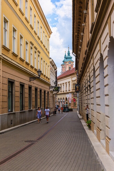 Beautiful street of Eger in Hungary. Photo taken on: August 15th, 2012