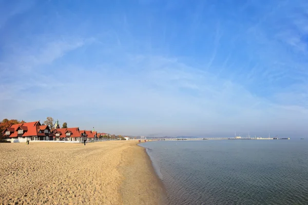 Praia em sopot — Fotografia de Stock