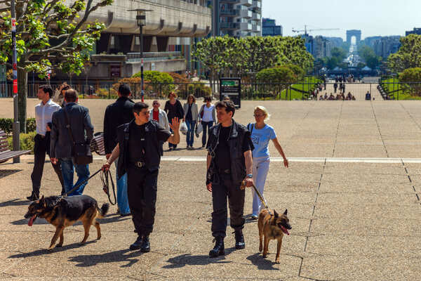 Security guards in city