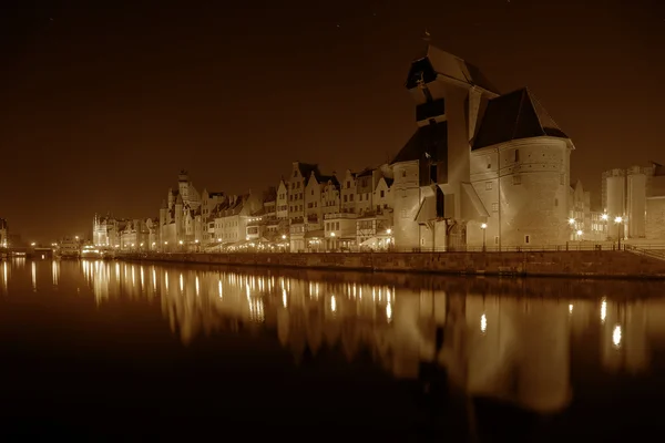 Gdansk på natten — Stockfoto