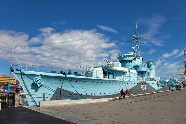 Navio de guerra Blyskawica — Fotografia de Stock