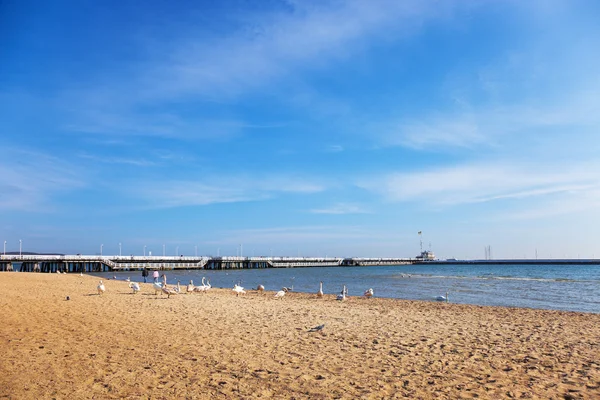 Cais em sopot — Fotografia de Stock